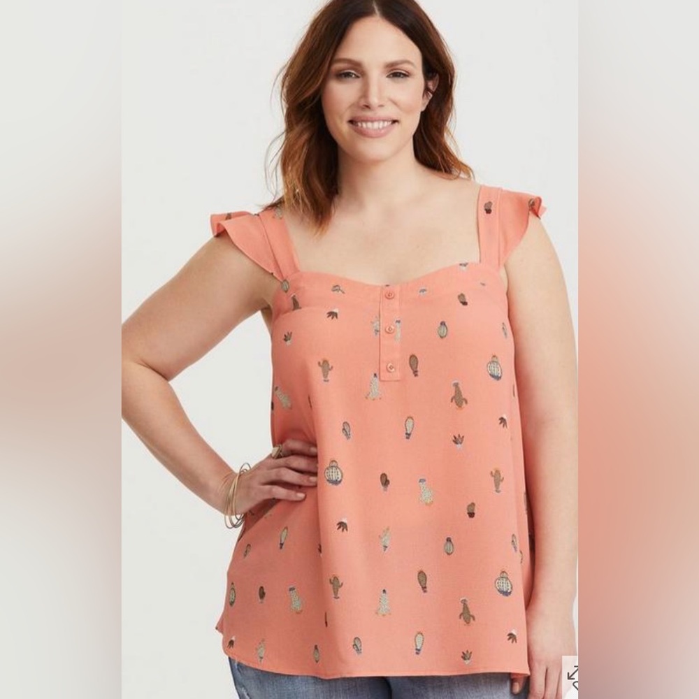 Torrid Flowy Cactus Tank Top